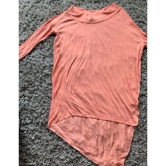 NWOT NEW We The Free People Grapevine Coral BOHO Asymmetrical TUNIC TOP sz S - Picture 2 of 8
